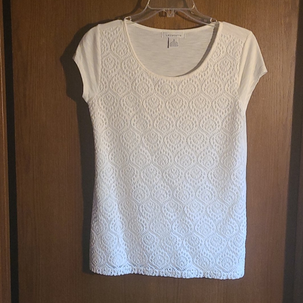 White lace tee shirt
